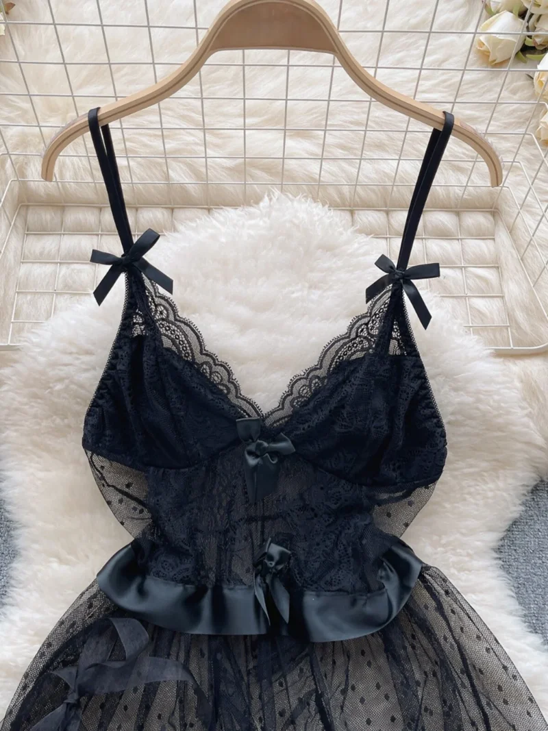 Woman Plus Size Sexy V-Neck Strap Dress Lace Trim Slim Short Dress Women Fashion Comfortable Dress Party Hotsweet