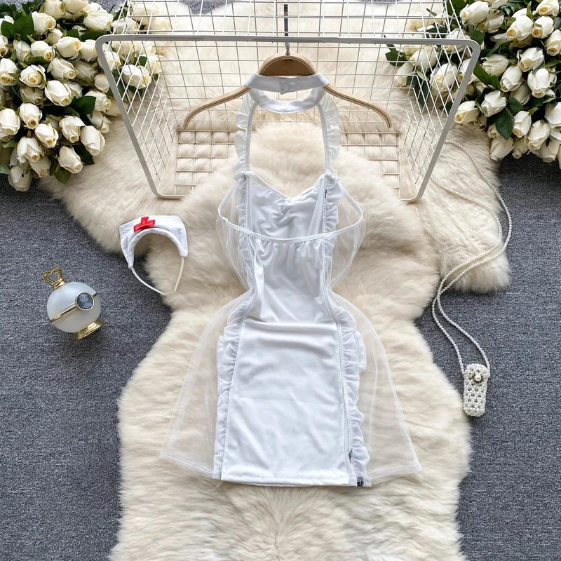 Woman Plus Size Sexy V-Neck Strap Dress Lace Trim Slim Short Dress Women Fashion Comfortable Dress Party Hotsweet