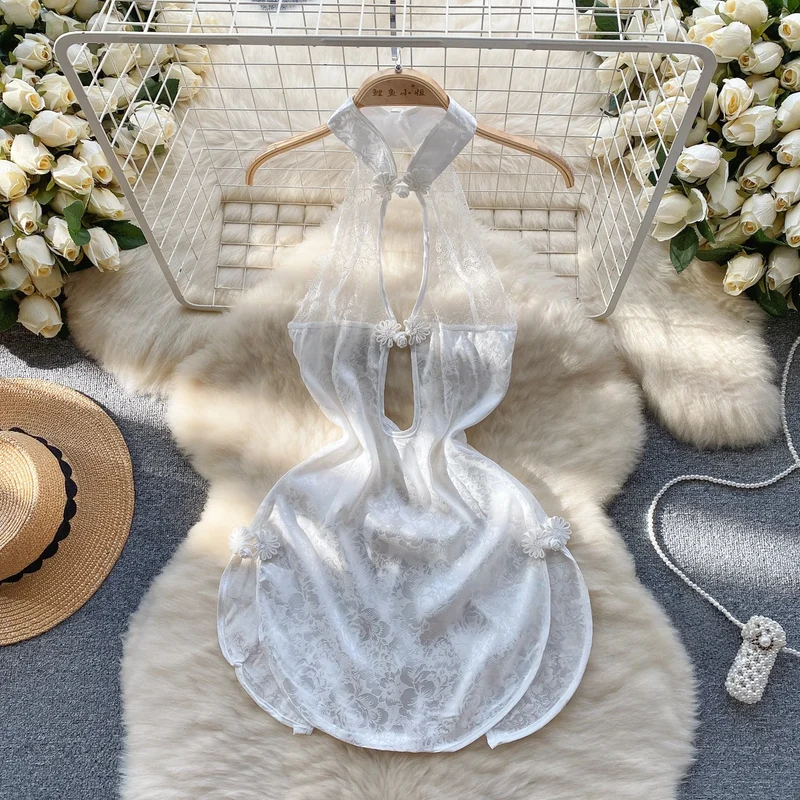 Woman Plus Size Sexy V-Neck Strap Dress Lace Trim Slim Short Dress Women Fashion Comfortable Dress Party Hotsweet