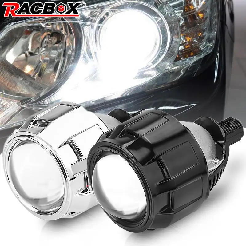 H4 H7 Bi LED Projector Lens 2.5 Inch LED Lights for H4 H7 9005 HB3 9006 HB4 Car Headlight Bulb Hi/Low Beam Retrofit Car Styling
