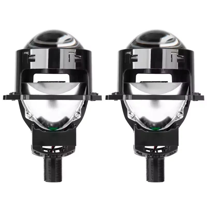 2pcs 3.0 Inch Bi Led Projector Lens Halo Light H4 H7 H1 9005 9006 Car Headlights Bulb Angel Eyes High Low Beam LED LHD RHD 6000K