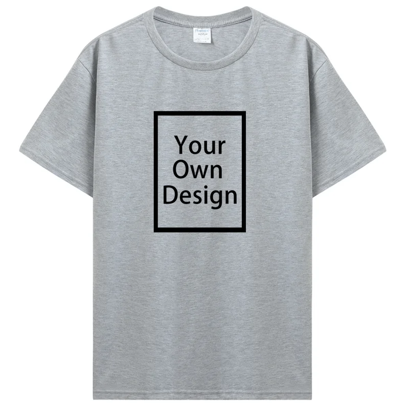 Custom Cotton Customized Print Short Sleeve T Shirt Summer Tops Tees DIY Your Like Photo Or Logo Cotton T-shirt Men Clothing