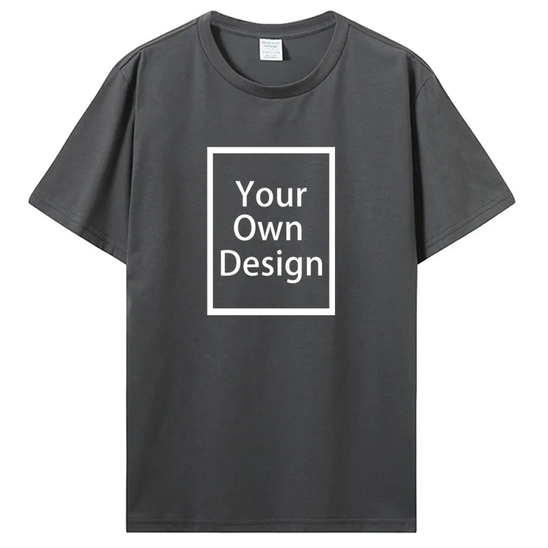 Custom Cotton Customized Print Short Sleeve T Shirt Summer Tops Tees DIY Your Like Photo Or Logo Cotton T-shirt Men Clothing