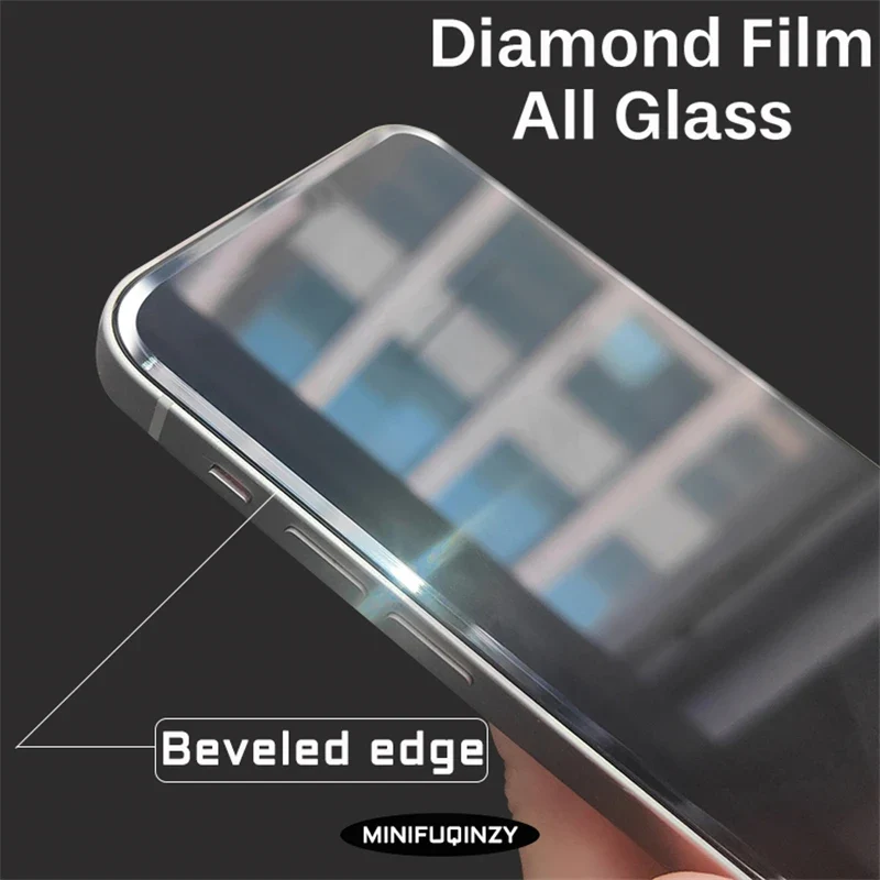 Cut Edge Anti Dust Mesh 0.5mm Privacy Tempered Glass For iPhone 17 15 16 Pro Max Screen Protector 17 Air Plus Luxury Full Cover
