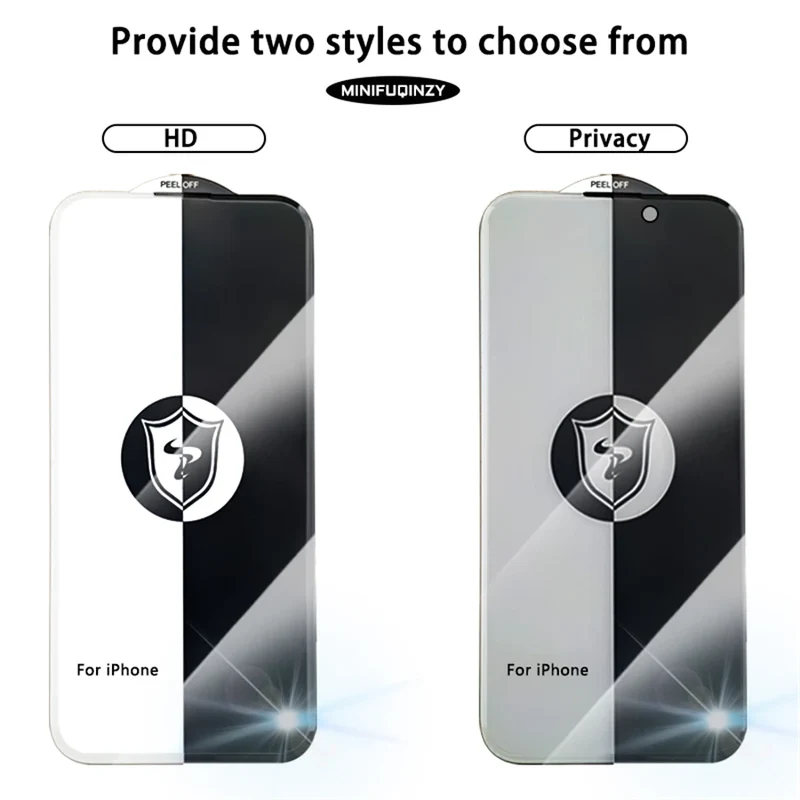 Cut Edge Anti Dust Mesh 0.5mm Privacy Tempered Glass For iPhone 17 15 16 Pro Max Screen Protector 17 Air Plus Luxury Full Cover