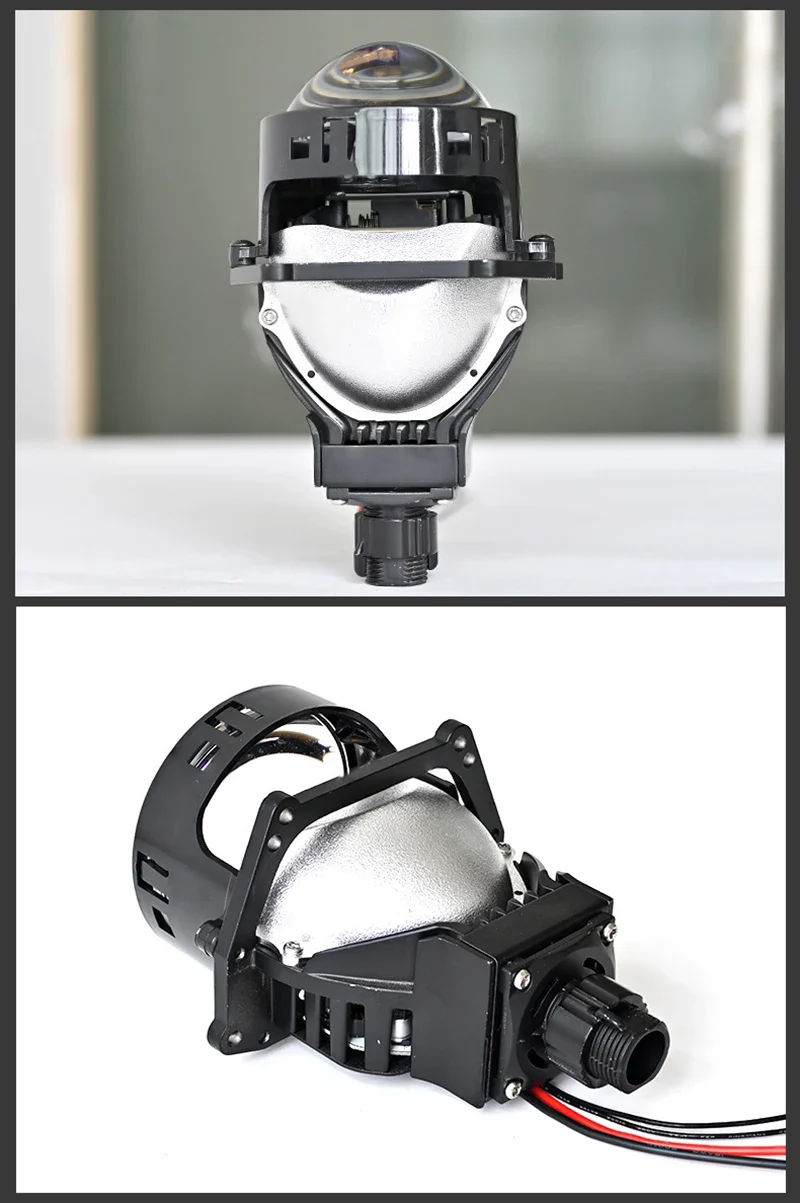 2PCS 3 Inch Bi LED Projector Lenses For Headlight Hella 120W 60000LM Auto Lamp Car Lights Retrofit Kits Hyperboloid Lens