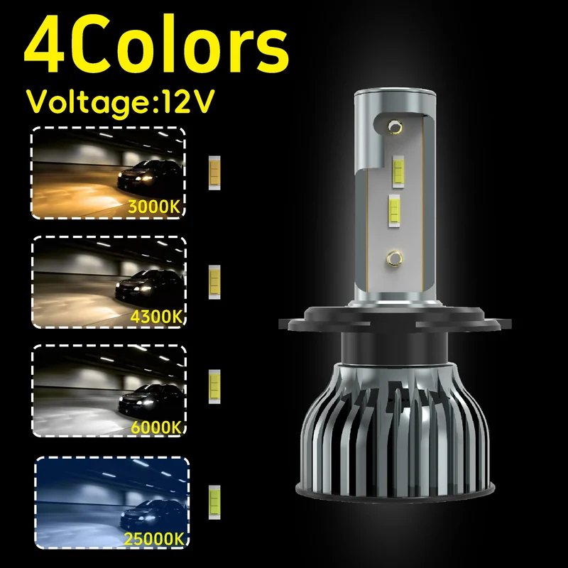 Heyword 22000lm 160W 1860 CSP chip 3000k/4300k/6000k/8000k Car LED Headlight h4 h7 h1 LED headlights 9005 H7 h9 h11 led light