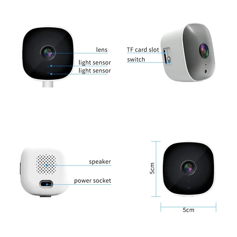 Window Camera Replaces Outdoor Cameras 2.4/5GHz WiFi Camera 3MP Resolution Full-Color Night Vision Through Window Mini Camera