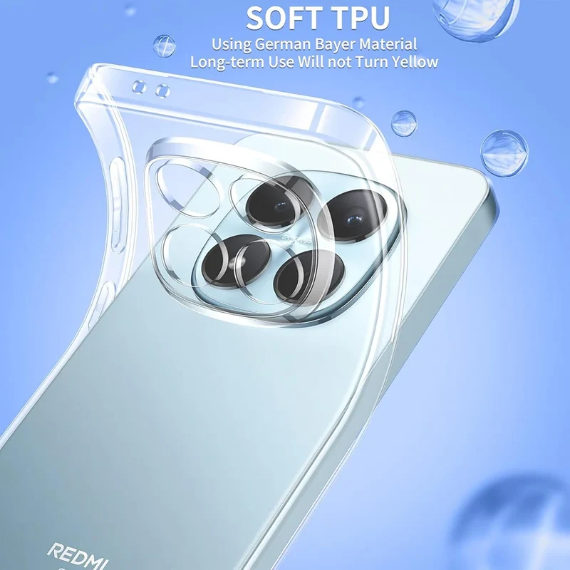 Ultra Thin Silicone Soft Case For Xiaomi Redmi Note 15 Pro Plus Pro+ 4G 5G Clear Transparent Shell Shockproof Slim TPU Cover