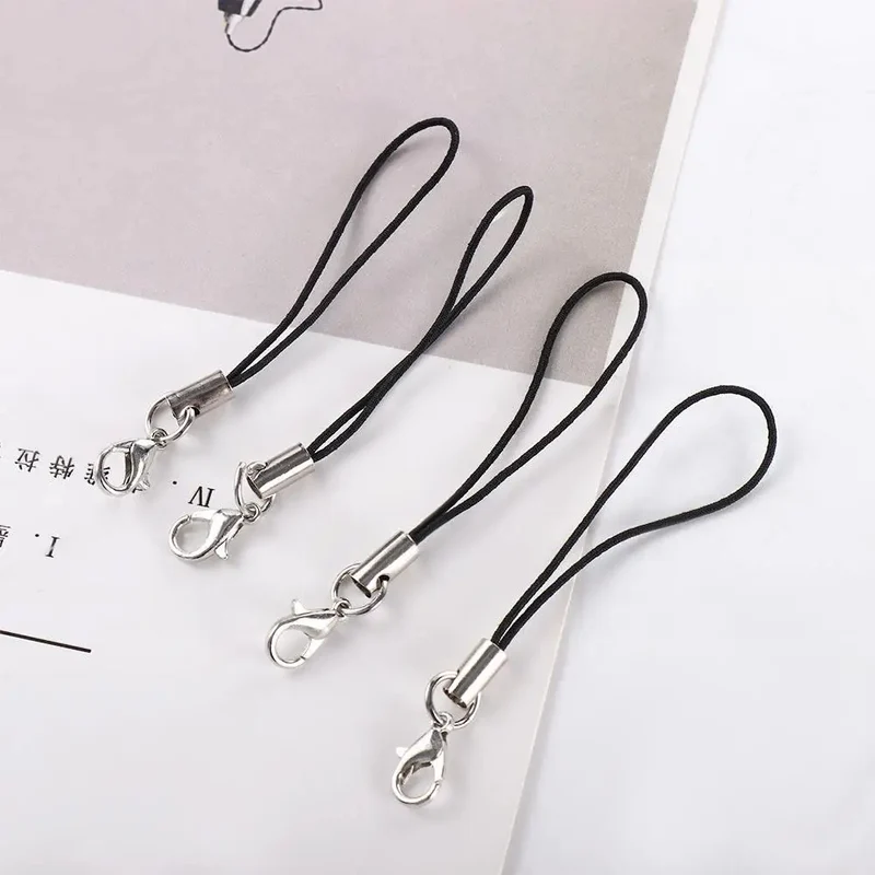 10Pcs Phone Hanger Clips Key Holder Bag Key Ring DYM Phone Lanyard String Phone Lanyard Lobster Clasp Rope Lanyard Lariat Cords