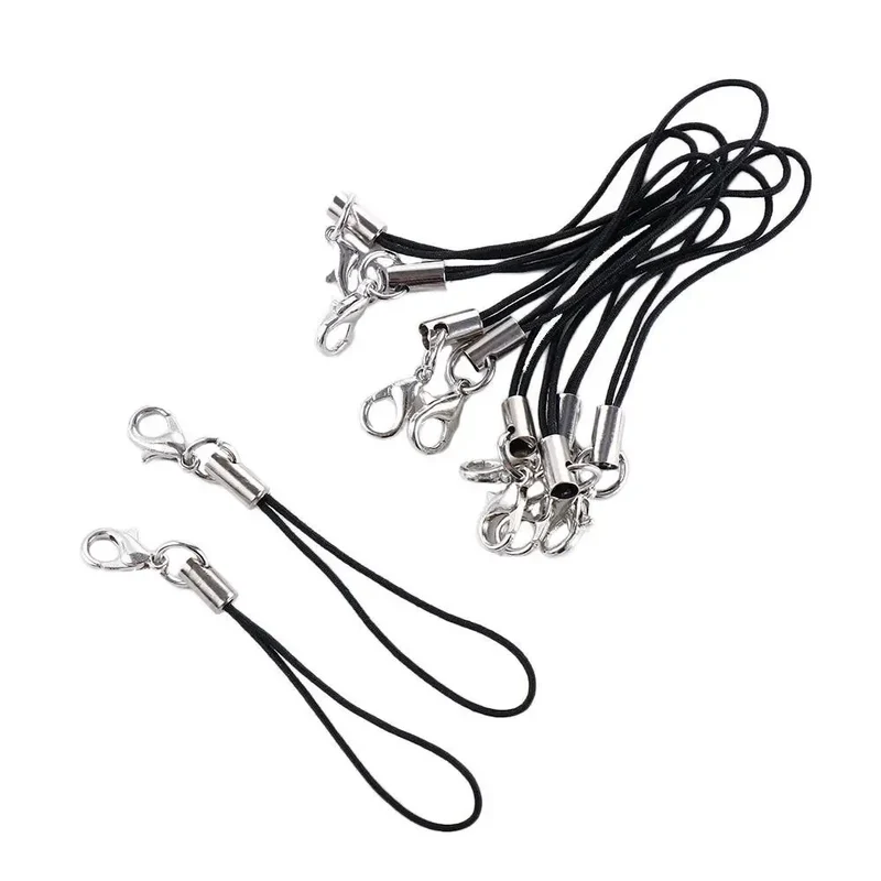 10Pcs Phone Hanger Clips Key Holder Bag Key Ring DYM Phone Lanyard String Phone Lanyard Lobster Clasp Rope Lanyard Lariat Cords