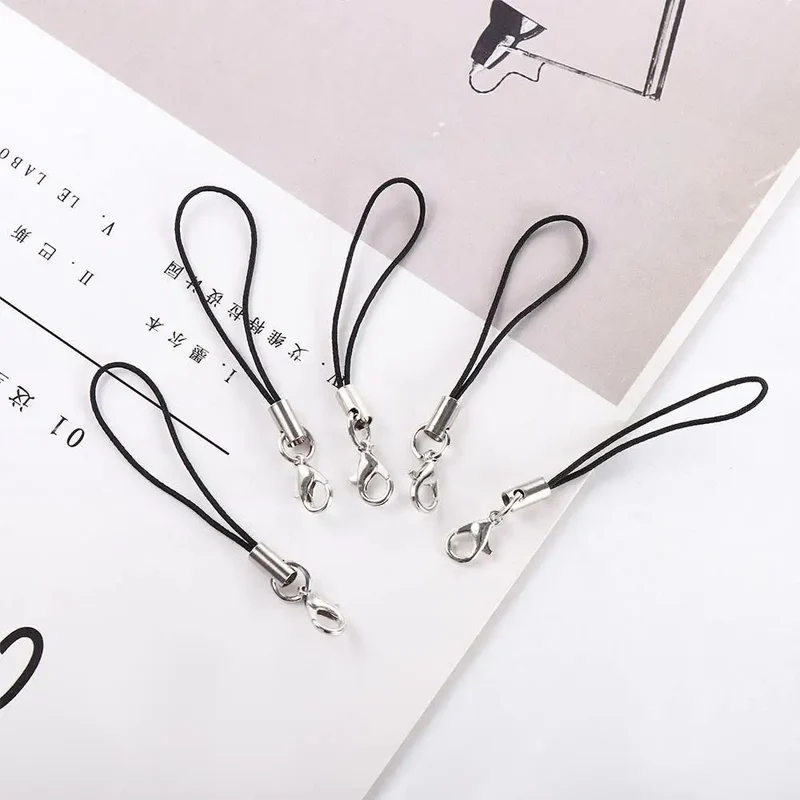 10Pcs Phone Hanger Clips Key Holder Bag Key Ring DYM Phone Lanyard String Phone Lanyard Lobster Clasp Rope Lanyard Lariat Cords
