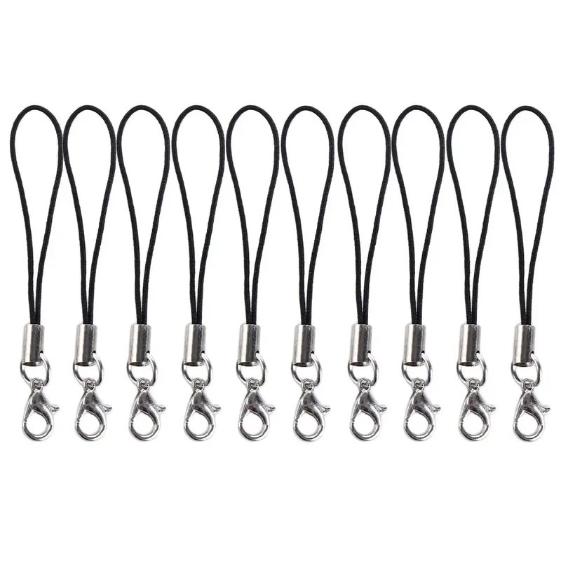 10Pcs Phone Hanger Clips Key Holder Bag Key Ring DYM Phone Lanyard String Phone Lanyard Lobster Clasp Rope Lanyard Lariat Cords
