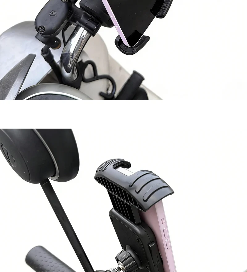 Bicycle Phone Clip Rearview Mirror Motorcycle Holder Rotating Knob Locking Mechanism Stability Enhancement Riding NavigationTool