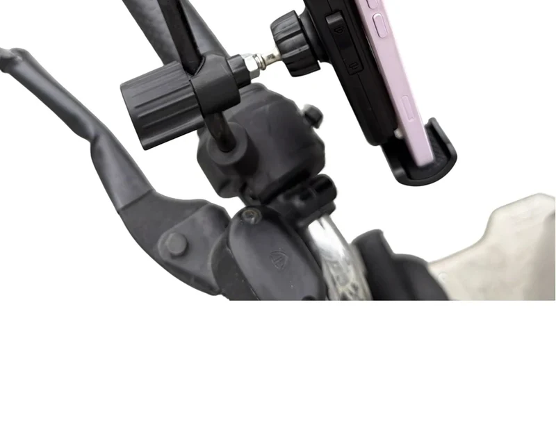 Bicycle Phone Clip Rearview Mirror Motorcycle Holder Rotating Knob Locking Mechanism Stability Enhancement Riding NavigationTool