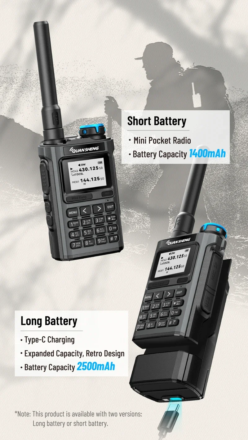 Quansheng UV K1 Mini Walkie Talkie Wireless Set Hunting Camping Long Range Ham Communication Radio K6 Walkier Talkie Transceiver