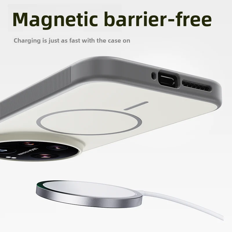 For Xiaomi Mi 17 Ultra Case Hard Silicone Skin Magnetic Wireless Charging Protective Back Cover For Xiaomi Mi 17 17Ultra hell