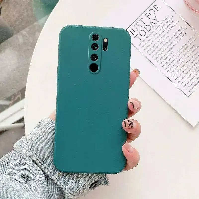 Square Matte Silicone Case for Xiaomi Redmi Note 8 Pro Cover Redmi Note8 Pro Shockproof Basic Cover Fundas