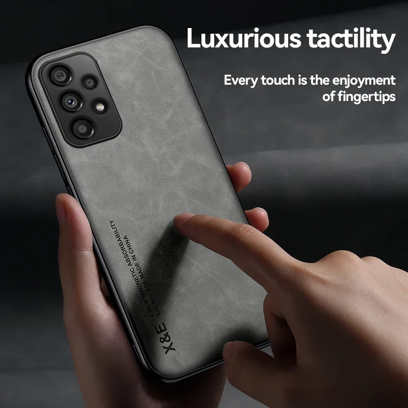 Hidden Iron Plate Magnetic Frosted Leather Phone Case For Xiaomi 17 Pro Max 15T 15 14 14T 13 13T 12 12T 11 11T Pro Back Cover
