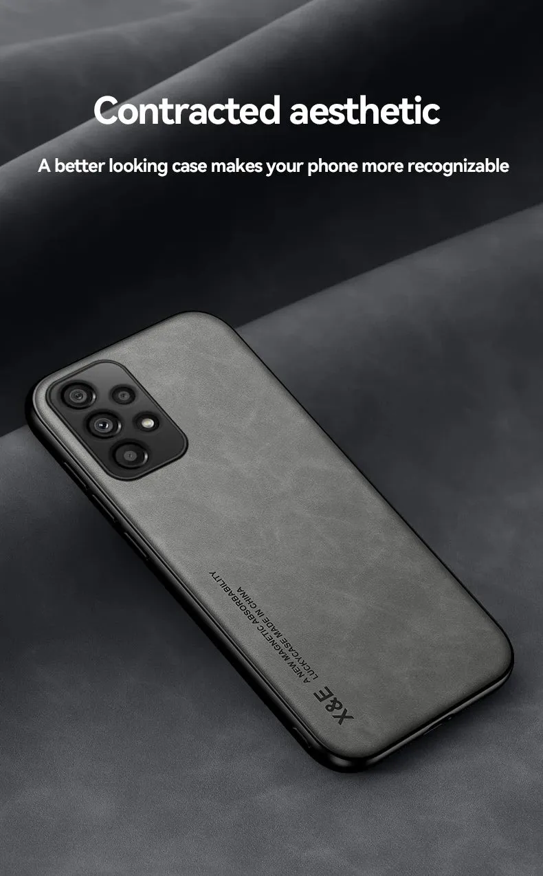 Hidden Iron Plate Magnetic Frosted Leather Phone Case For Xiaomi 17 Pro Max 15T 15 14 14T 13 13T 12 12T 11 11T Pro Back Cover