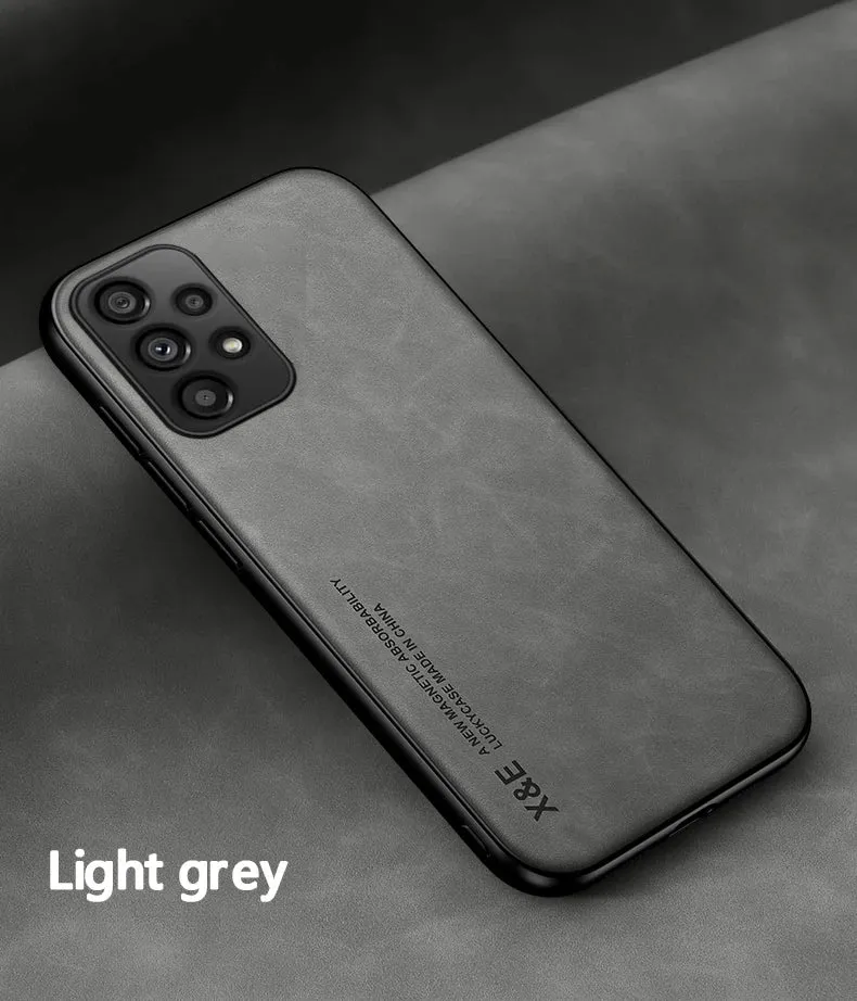 Hidden Iron Plate Magnetic Frosted Leather Phone Case For Xiaomi 17 Pro Max 15T 15 14 14T 13 13T 12 12T 11 11T Pro Back Cover