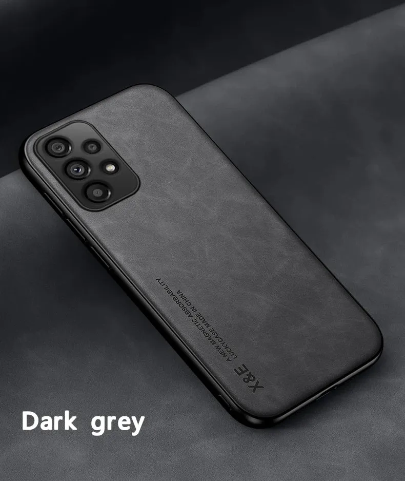 Hidden Iron Plate Magnetic Frosted Leather Phone Case For Xiaomi 17 Pro Max 15T 15 14 14T 13 13T 12 12T 11 11T Pro Back Cover