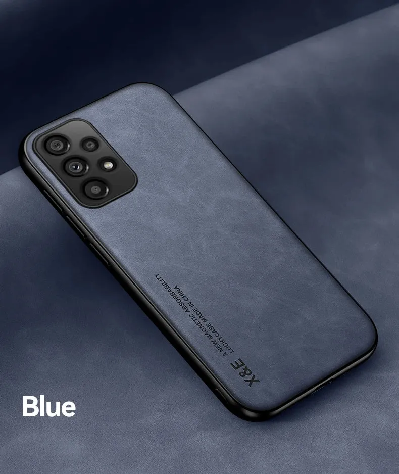 Hidden Iron Plate Magnetic Frosted Leather Phone Case For Xiaomi 17 Pro Max 15T 15 14 14T 13 13T 12 12T 11 11T Pro Back Cover