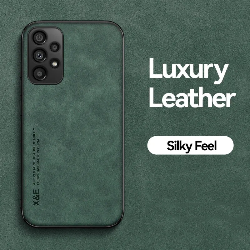 Hidden Iron Plate Magnetic Frosted Leather Phone Case For Xiaomi 17 Pro Max 15T 15 14 14T 13 13T 12 12T 11 11T Pro Back Cover