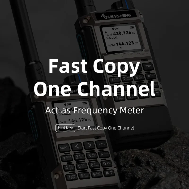 Quansheng UV-K1(8) Air Band Walkie Talkie 50-600MHz Full Band Receive UHF VHF Ham Radio Wireless Frequency Copy Type-C Charging