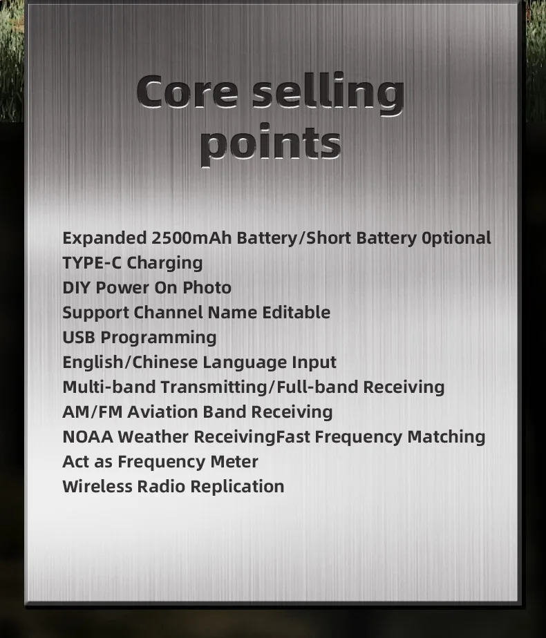 Quansheng UV-K1(8) Air Band Walkie Talkie 50-600MHz Full Band Receive UHF VHF Ham Radio Wireless Frequency Copy Type-C Charging