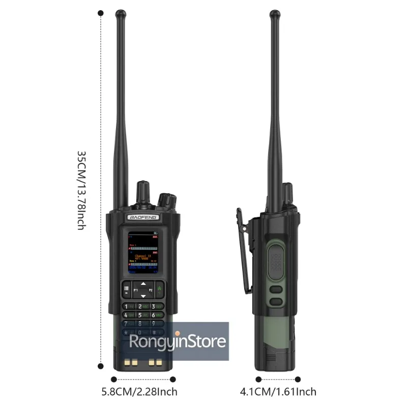 BAOFENG DM-32 with Belt Holster DMR Radio Digital Walkie Talkie GPS APRS 999 Channel Dual Mode Analog Dual Time Slot For Hiking