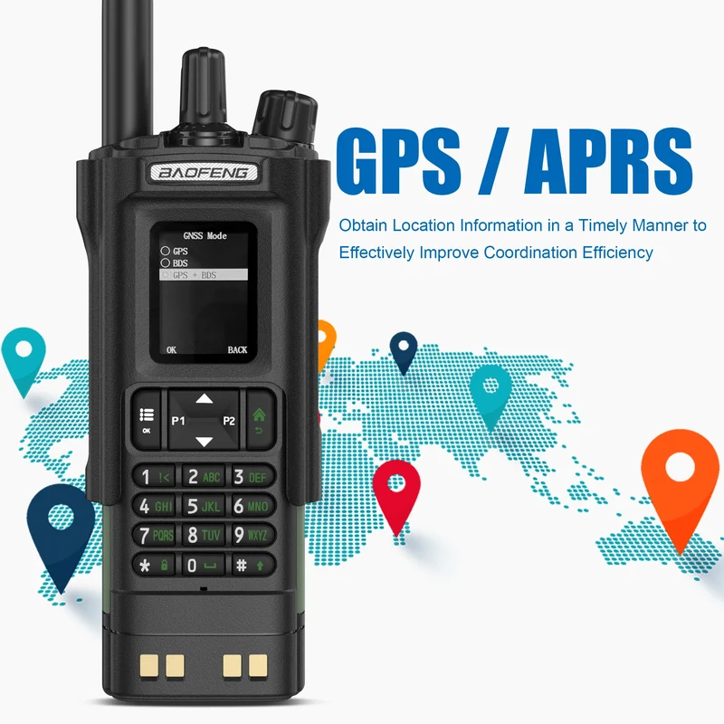 BAOFENG DM-32 with Belt Holster DMR Radio Digital Walkie Talkie GPS APRS 999 Channel Dual Mode Analog Dual Time Slot For Hiking