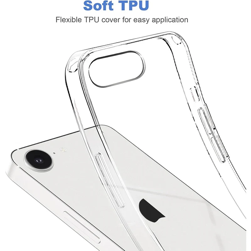 Case Clear For iPhone 16e 16 E 15 Pro Max 14 Plus 13 Mini 12 11 X XS XR SE 2022 2020 7 8 6S Transparent Phone Cover Accessories