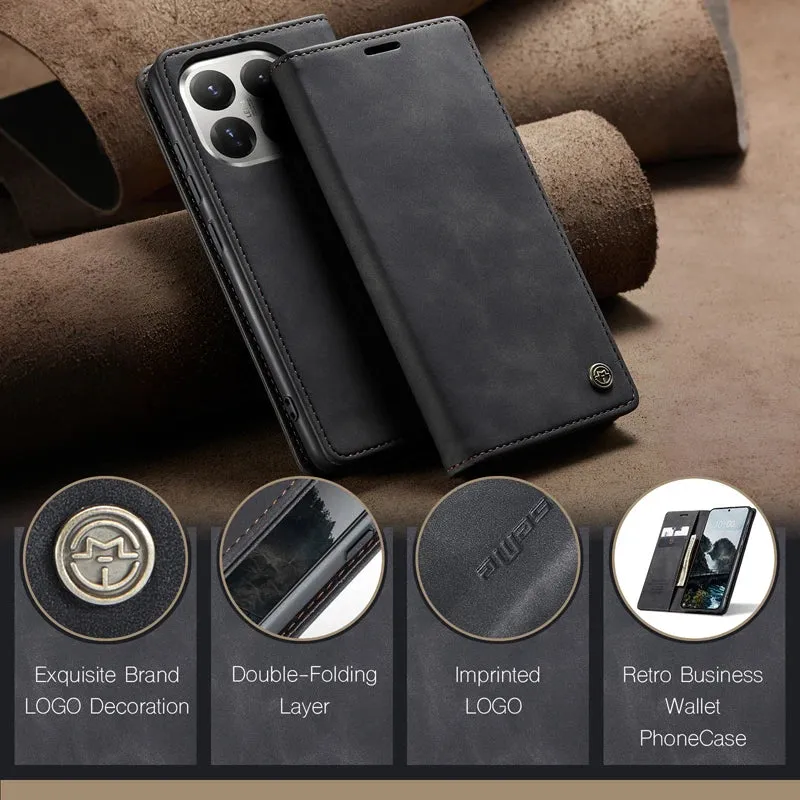 For Xiaomi 15T Pro 15T CaseMe Magnetic Retro Leather Flip Wallet Stand Cover With Card Slot for Xiaomi Mi 15 T Pro