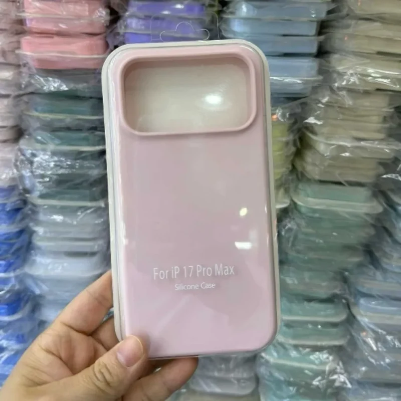 Official Liquid Silicone Skin Feel Case For IPhone 18 Pro Max 17 Pro Air Macaron Solid Candy Colour Color with Packet Box Cover