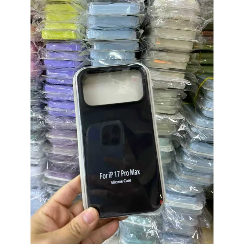 Official Liquid Silicone Skin Feel Case For IPhone 18 Pro Max 17 Pro Air Macaron Solid Candy Colour Color with Packet Box Cover