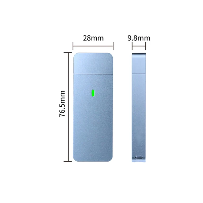 M.2 NVMe SATA Enclosure USB A Plug USB 3.2 10Gbps CNC Aluminum 2230 2242 SSD Case With Magnet Protective Case For Computer PC