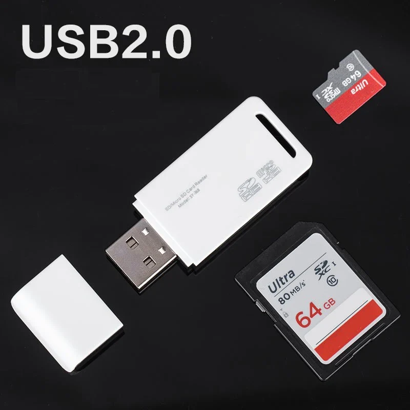 USB 2.0 TF Micro SD Card Reader High Speed Data Transfer Converter Computer Notebook Laptop USB Disk Card Writer Adapter Dongle