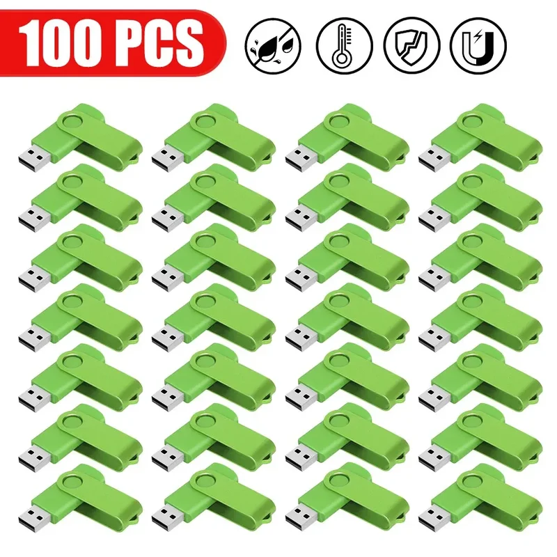100PCS USB 2.0 Pendrive 128GB 64GB 32GB 16GB 8GB USB Flash Drive 4GB 2GB Free Laser Logo 2.0 USB Flash Drive Stick Best Gift