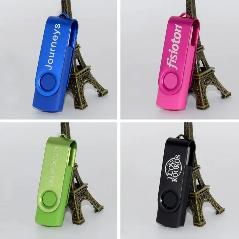 100PCS USB 2.0 Pendrive 128GB 64GB 32GB 16GB 8GB USB Flash Drive 4GB 2GB Free Laser Logo 2.0 USB Flash Drive Stick Best Gift