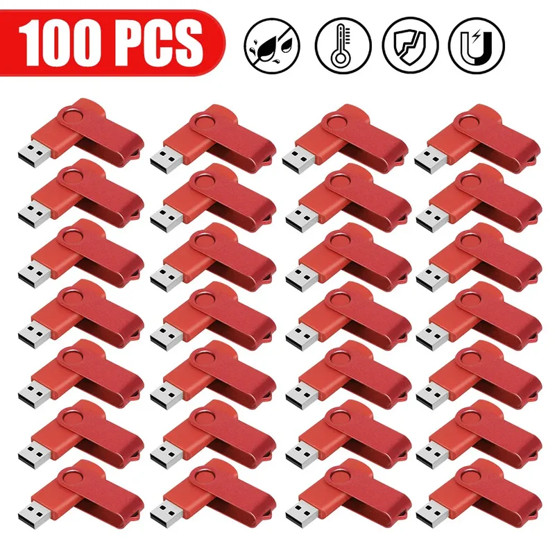 100PCS USB 2.0 Pendrive 128GB 64GB 32GB 16GB 8GB USB Flash Drive 4GB 2GB Free Laser Logo 2.0 USB Flash Drive Stick Best Gift