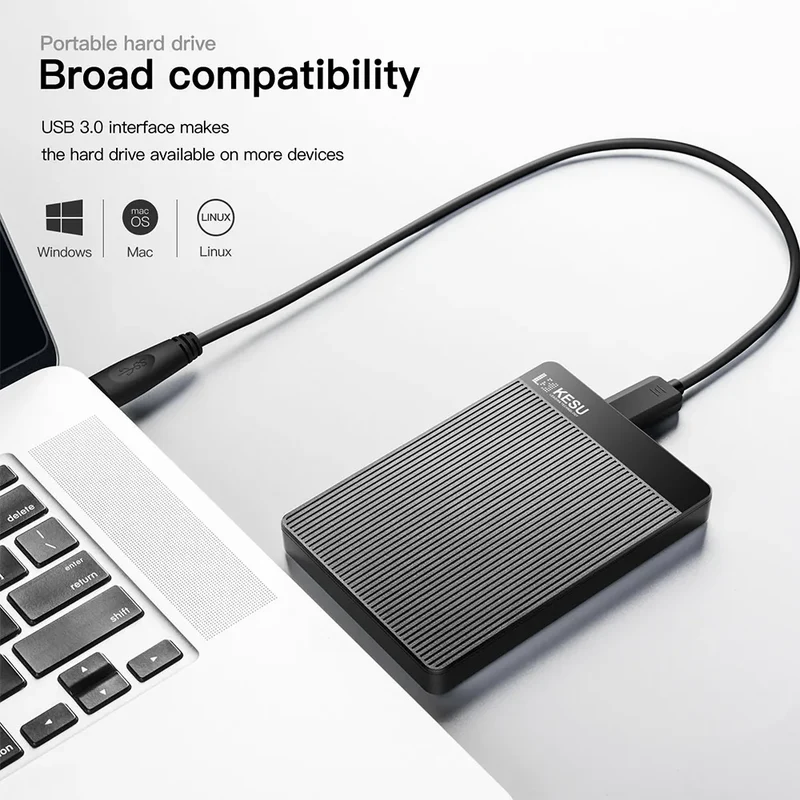 KESU External Hard Drive USB3.0 Portable 250gb/500gb/1tb/2tb High-Speed Storage Device for PC/Laptop, File Backup & Data Storage
