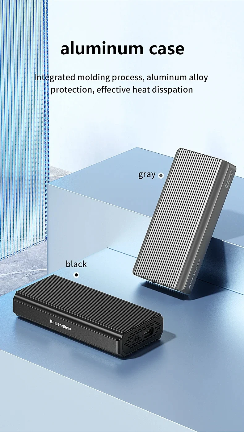 40Gbps USB 4.0 SSD Enclosure Thunderbolt USB-C M.2 NVMe SSD Case Compatible with USB 3.2/3.1/3.0 For Macbook iPad Phone Laptop