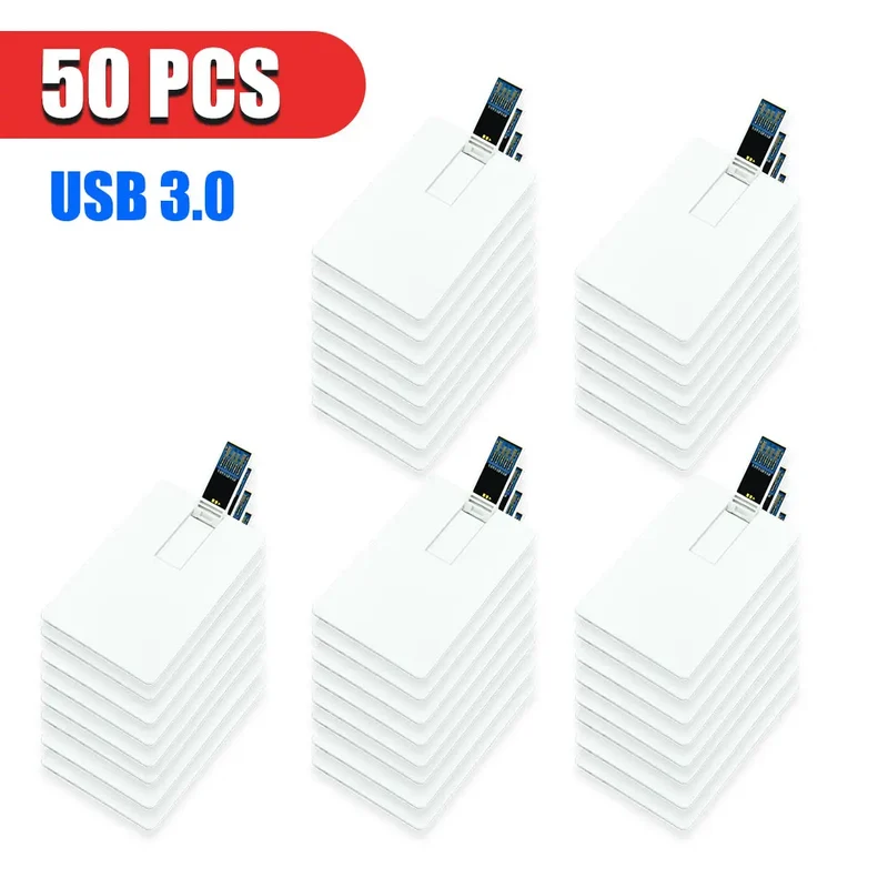10/20/50PCS LOT Free Logo 100% Capacity 16GB 32GB Credit Card USB Flash Drive 3.0 Customized Logo Top Quality Creative Pendrive