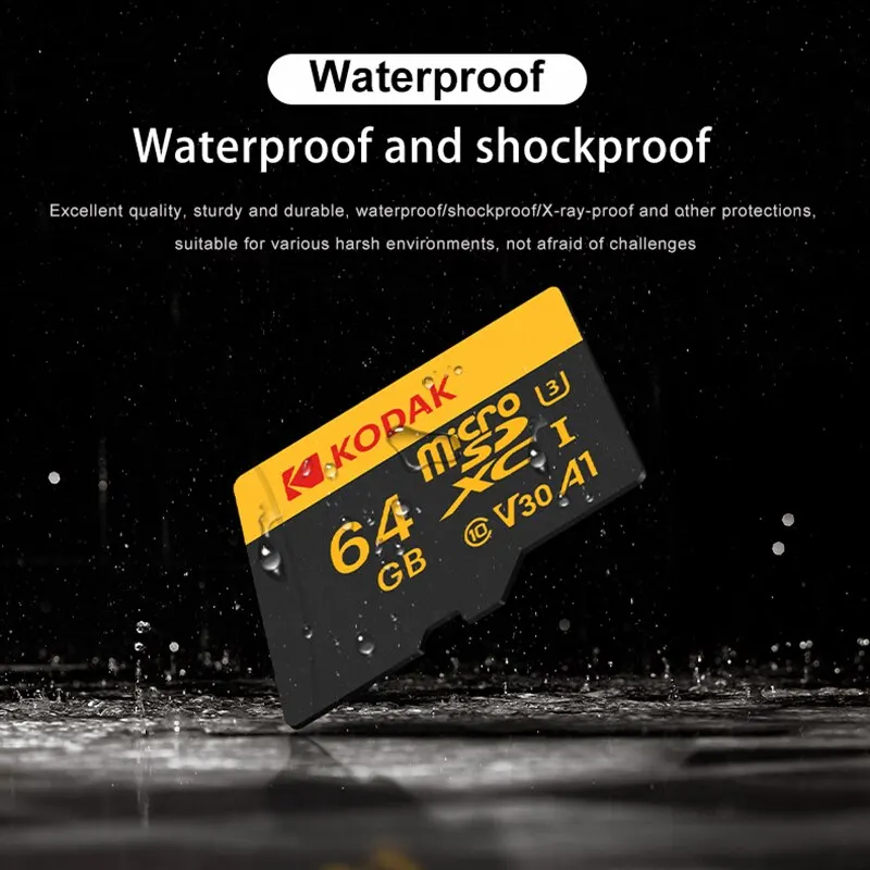 KODAK Memory Card 512GB 256GB Micro SD UP TO 100MB/s Class10 U3 32GB 64GB 128GB TF Card HD For USB Card Reader Adapter Microsd