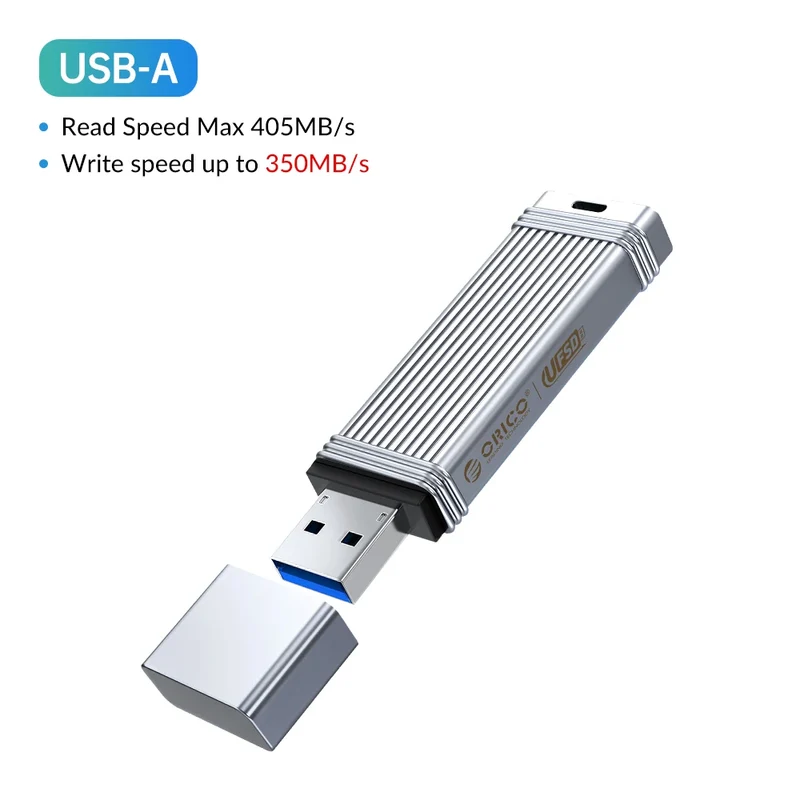 ORICO UFSD Metal Flash USB 3.0 Flash Drive 405MB/S 512GB 256GB 128GB 64GB USB Stick Type C Pendrives Memory Stick U Disk