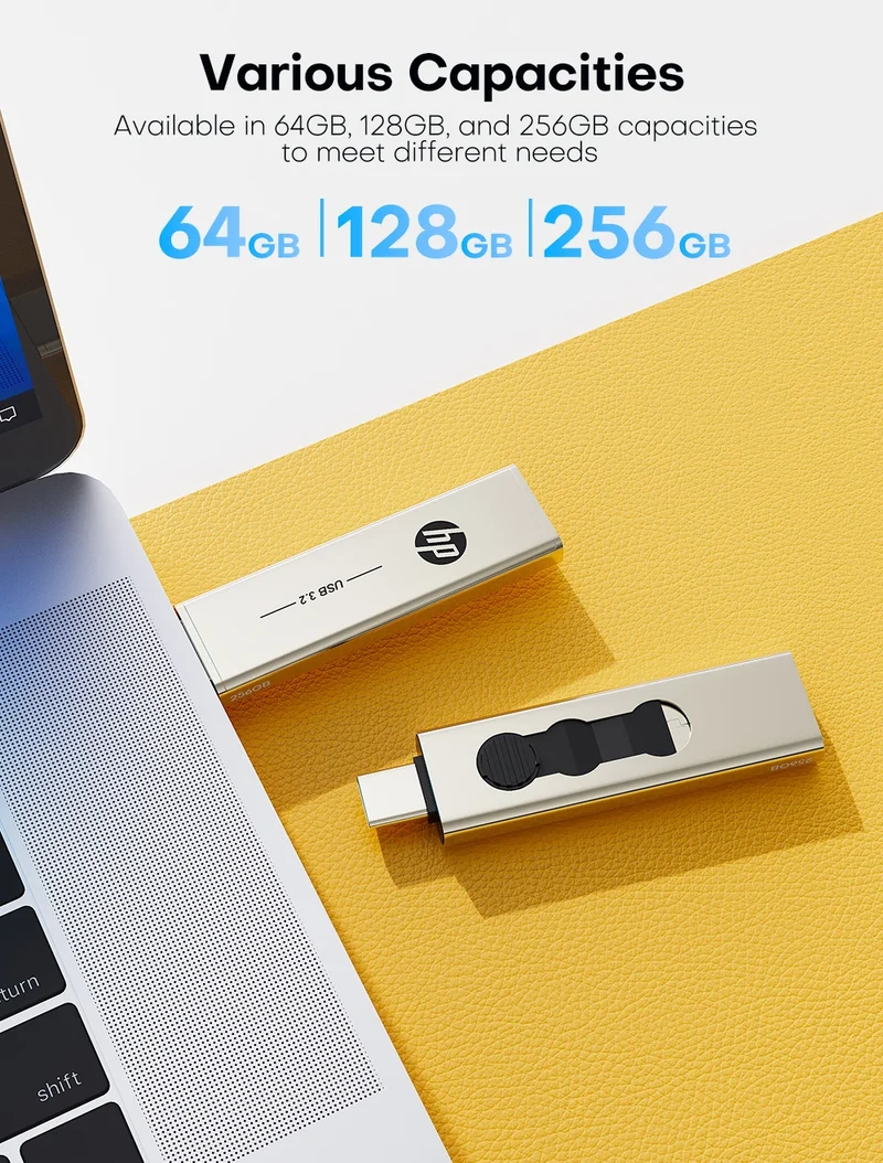HP 256GB Memories Type-c 2-In-1 USB 3.0 Flash Drive 128GB Metal OTG Pendrive 64GB High Speed Flash Disk For Phone Computer