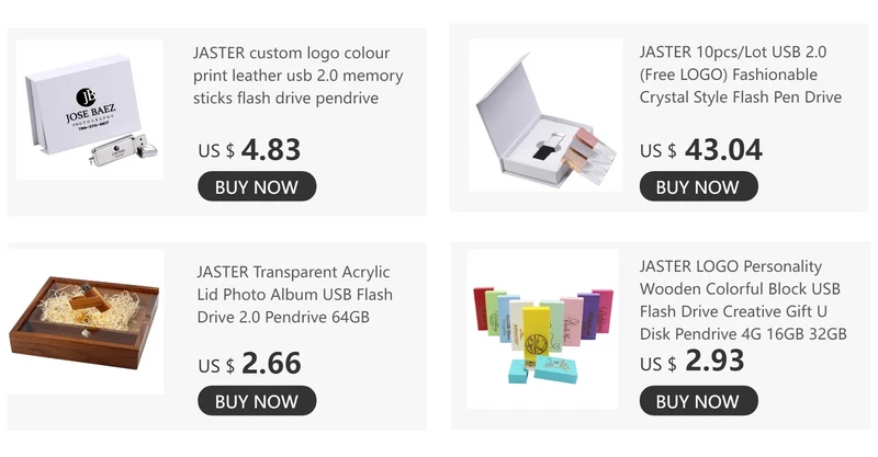 JASTER Wooden USB Flash Drive Red Wood Pendrive 64GB 16GB 32GB 4GB 8GB Creativo U Disk Memory Stick Wedding Gift Custom Logo