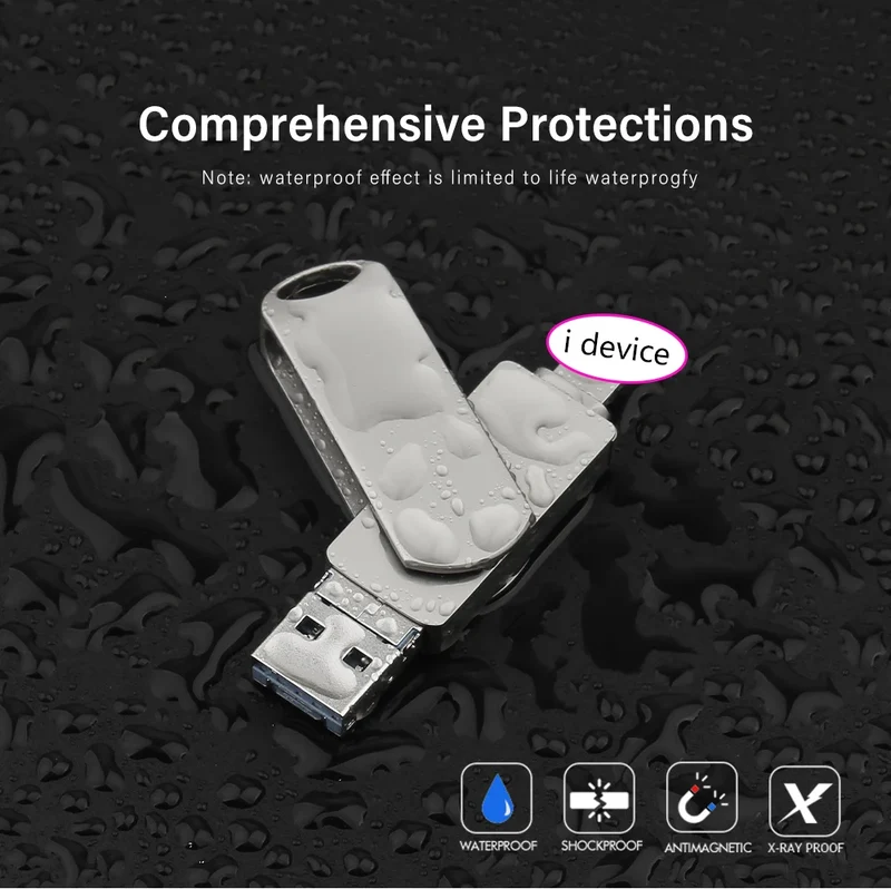 Rotate USB 3.0 Flash Drive 8GB 16GB with 3-in-1 Type-C to Lightning Interface 32GB Pendrive for iPad 11/12/13/14