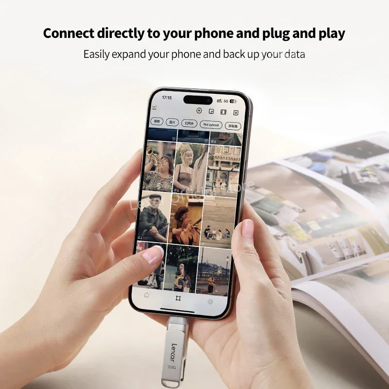 Lexar JumpDrive D40T Encrypted Metal Pen Drive USB 3.2 Type-C Type-A High Speed USB Disk 128GB Flash Memory for PC
